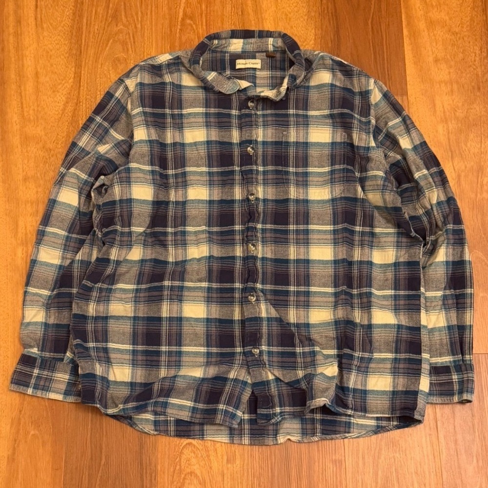 Hobbs Creek Blue Multicolor Flannel Shirt Men's Size XL